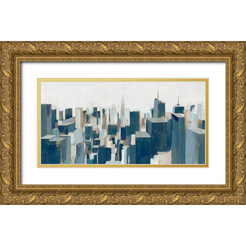 The City  Gold Ornate Wood Framed Art Print with Double Matting by Isabelle Z