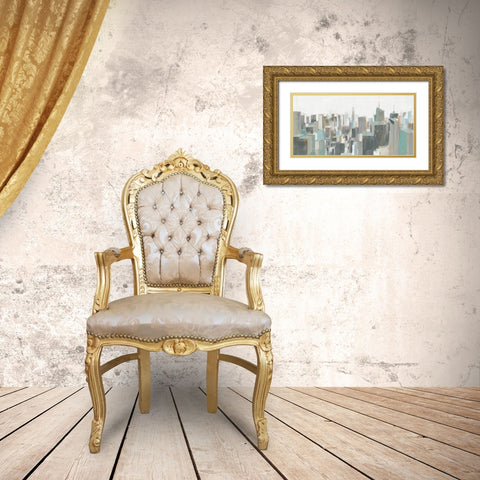 Soft Morning Light Gold Ornate Wood Framed Art Print with Double Matting by Isabelle Z