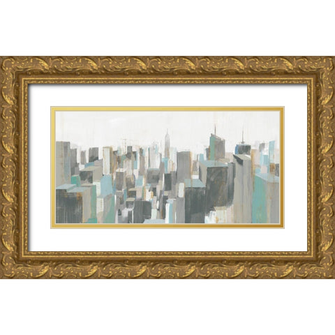 Soft Morning Light Gold Ornate Wood Framed Art Print with Double Matting by Isabelle Z