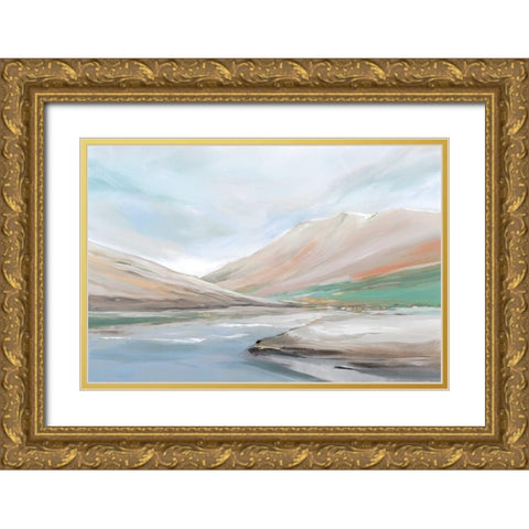 Royal Hills Gold Ornate Wood Framed Art Print with Double Matting by Isabelle Z
