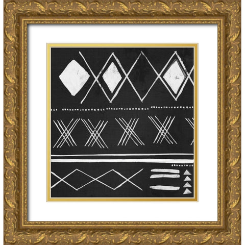 Ethnic Motifs II Gold Ornate Wood Framed Art Print with Double Matting by Isabelle Z