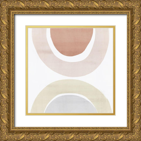 Bend of Colors I Gold Ornate Wood Framed Art Print with Double Matting by Isabelle Z