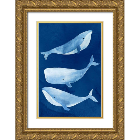 Silent Depth II Gold Ornate Wood Framed Art Print with Double Matting by Isabelle Z