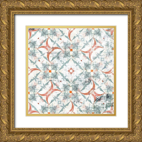 Porcelain Ornate Gold Ornate Wood Framed Art Print with Double Matting by Isabelle Z