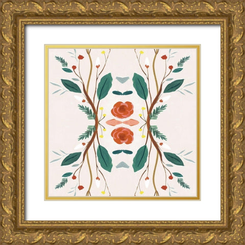Hidden with Love Gold Ornate Wood Framed Art Print with Double Matting by Isabelle Z
