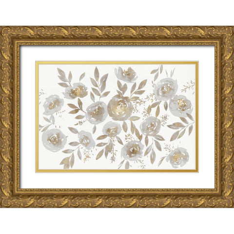Harmonious  Gold Ornate Wood Framed Art Print with Double Matting by Isabelle Z