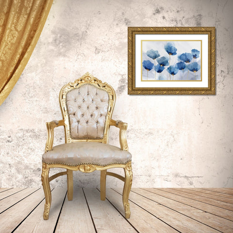 Azure Gathering Gold Ornate Wood Framed Art Print with Double Matting by Isabelle Z