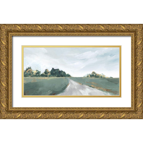 Field of Dreams Gold Ornate Wood Framed Art Print with Double Matting by Isabelle Z
