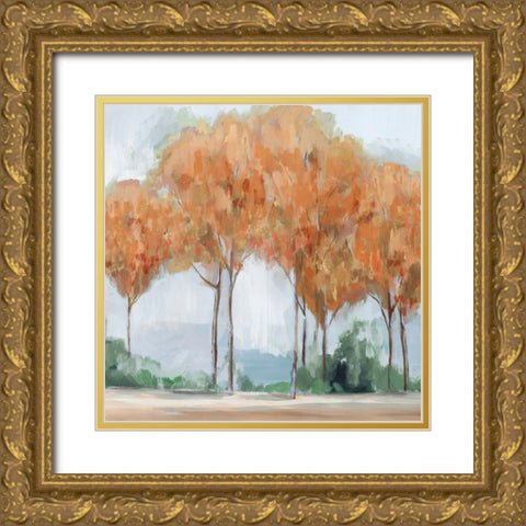 Coral Forest Gold Ornate Wood Framed Art Print with Double Matting by Isabelle Z