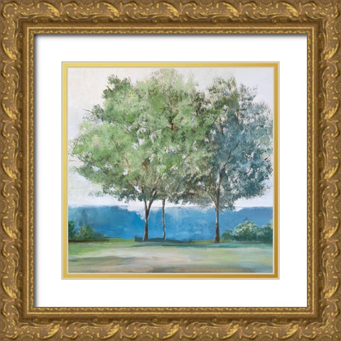 Fall Breeze Through  Gold Ornate Wood Framed Art Print with Double Matting by Isabelle Z