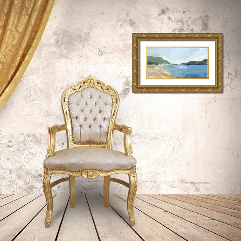 Brisk Landscape Gold Ornate Wood Framed Art Print with Double Matting by Isabelle Z