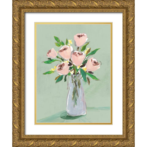 Hello Spring I Gold Ornate Wood Framed Art Print with Double Matting by Isabelle Z
