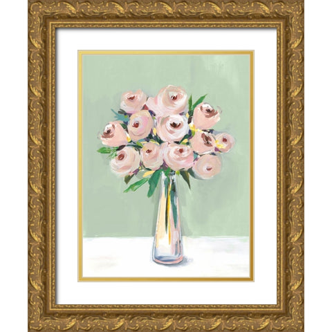 Hello Spring II Gold Ornate Wood Framed Art Print with Double Matting by Isabelle Z