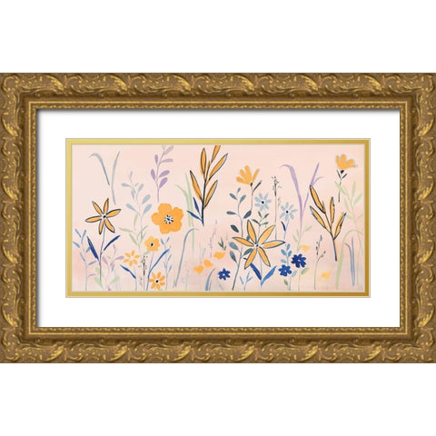 Spring Parade I Gold Ornate Wood Framed Art Print with Double Matting by Isabelle Z