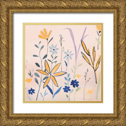 Spring Parade II Gold Ornate Wood Framed Art Print with Double Matting by Isabelle Z
