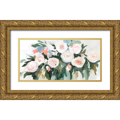 Floral Fragrance  Gold Ornate Wood Framed Art Print with Double Matting by Isabelle Z