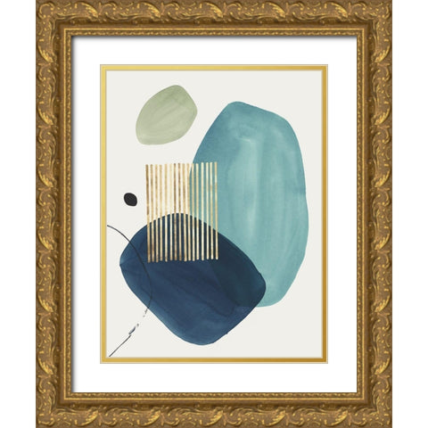 Pistachio Dreams I  Gold Ornate Wood Framed Art Print with Double Matting by Isabelle Z