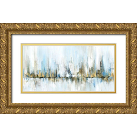 Frozen Horizon Gold Ornate Wood Framed Art Print with Double Matting by Isabelle Z