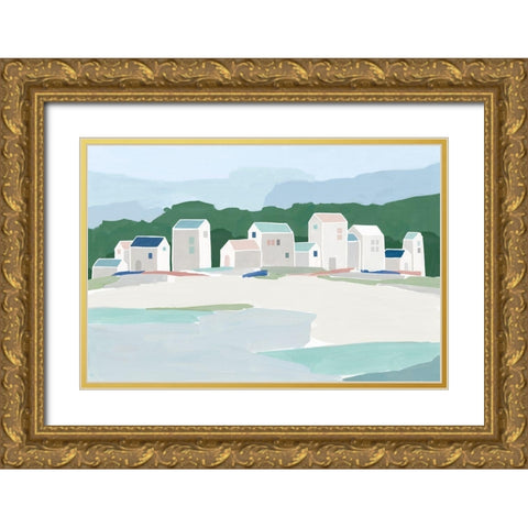 Little Town III Gold Ornate Wood Framed Art Print with Double Matting by Isabelle Z