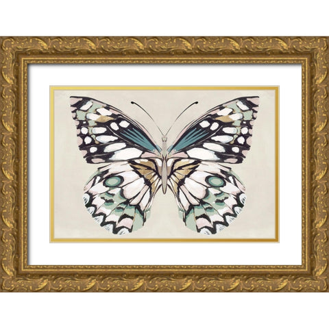 Butterflys Kiss I  Gold Ornate Wood Framed Art Print with Double Matting by Isabelle Z