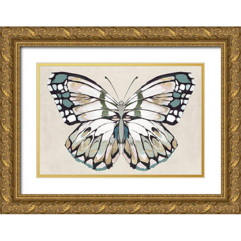 Butterflys Kiss II Gold Ornate Wood Framed Art Print with Double Matting by Isabelle Z