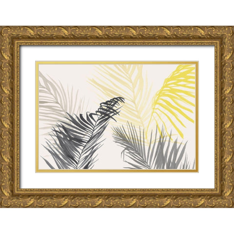 Summer Swaying Palms  Gold Ornate Wood Framed Art Print with Double Matting by Isabelle Z