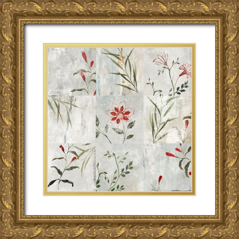 Luster Garden  Gold Ornate Wood Framed Art Print with Double Matting by Isabelle Z