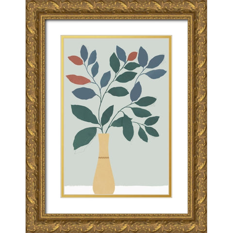 Summer Planter I  Gold Ornate Wood Framed Art Print with Double Matting by Isabelle Z