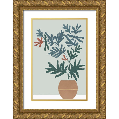 Summer Planter II Gold Ornate Wood Framed Art Print with Double Matting by Isabelle Z