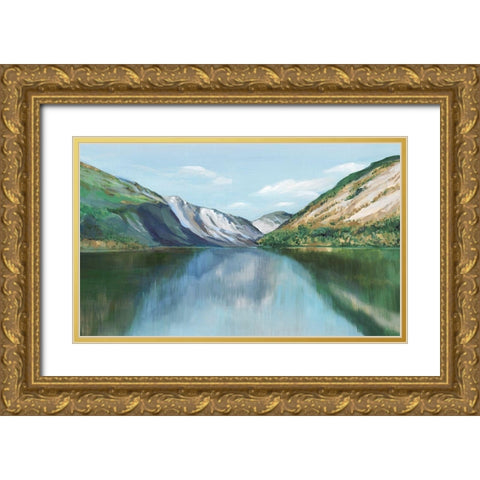 Flourishing Basin Gold Ornate Wood Framed Art Print with Double Matting by Isabelle Z