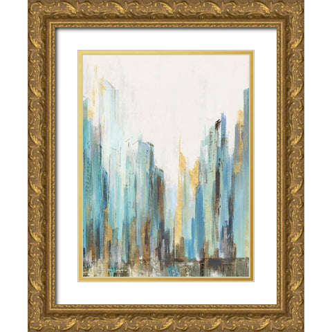 City Rush II  Gold Ornate Wood Framed Art Print with Double Matting by Isabelle Z