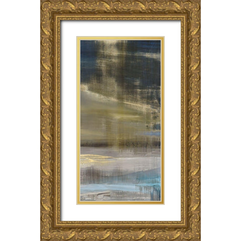 Golden Dawn III Gold Ornate Wood Framed Art Print with Double Matting by Isabelle Z