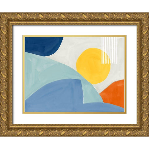 Harmony Earthy II Gold Ornate Wood Framed Art Print with Double Matting by Isabelle Z