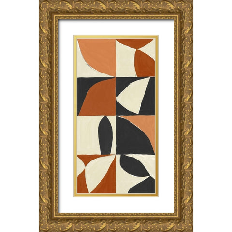 Mayan Pattern I  Gold Ornate Wood Framed Art Print with Double Matting by Isabelle Z