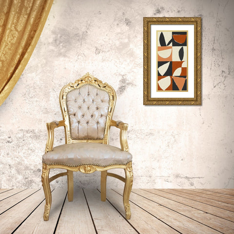 Mayan Pattern II Gold Ornate Wood Framed Art Print with Double Matting by Isabelle Z
