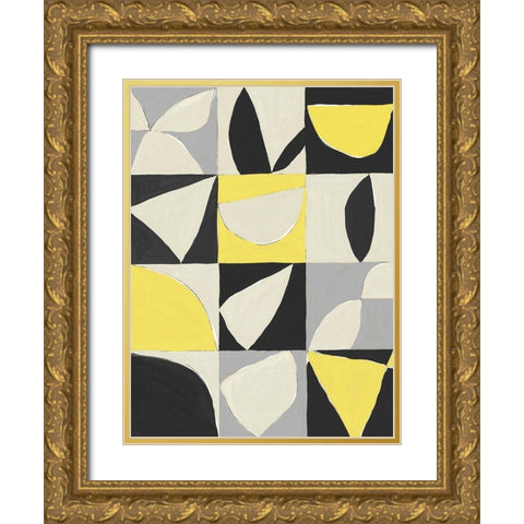 Yellow Mayan II Gold Ornate Wood Framed Art Print with Double Matting by Isabelle Z