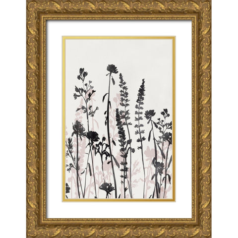 Wildflower Blooming Garden I  Gold Ornate Wood Framed Art Print with Double Matting by Isabelle Z