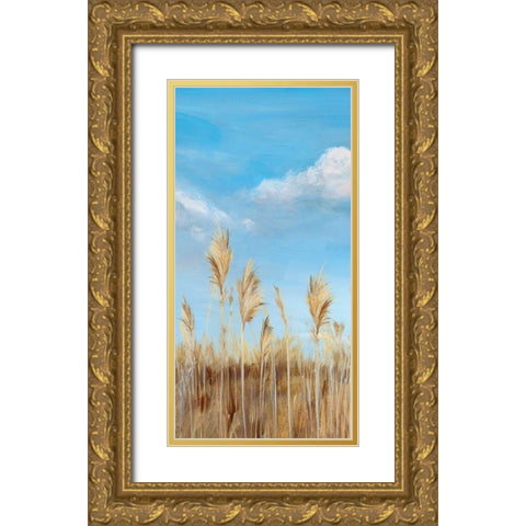Pampas II Gold Ornate Wood Framed Art Print with Double Matting by Isabelle Z