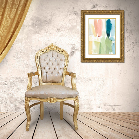 Rounded Overlay I Gold Ornate Wood Framed Art Print with Double Matting by Isabelle Z