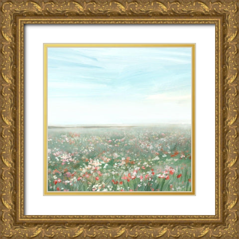 Wildflower Meadow II Gold Ornate Wood Framed Art Print with Double Matting by Isabelle Z