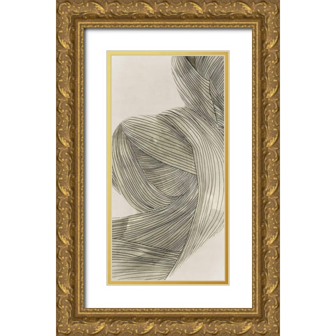 Linear Sage Pathways II Gold Ornate Wood Framed Art Print with Double Matting by Isabelle Z