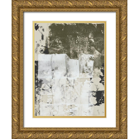 Reflections in Sage I Gold Ornate Wood Framed Art Print with Double Matting by Isabelle Z
