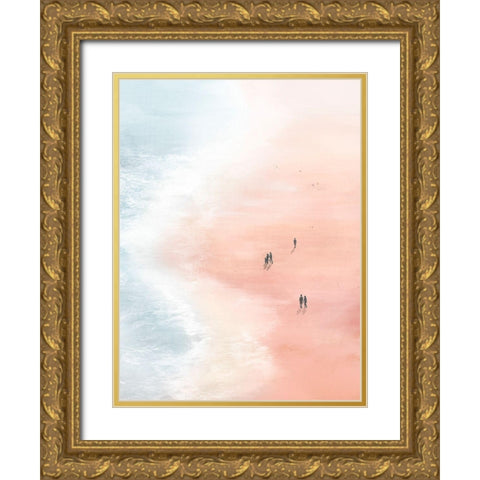 Pink Sand Beaches I Gold Ornate Wood Framed Art Print with Double Matting by Isabelle Z