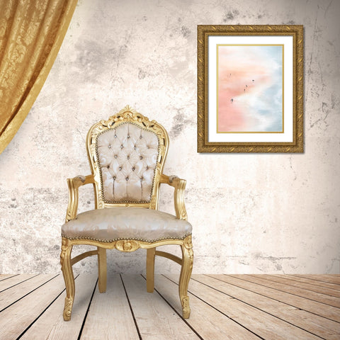 Pink Sand Beaches II Gold Ornate Wood Framed Art Print with Double Matting by Isabelle Z