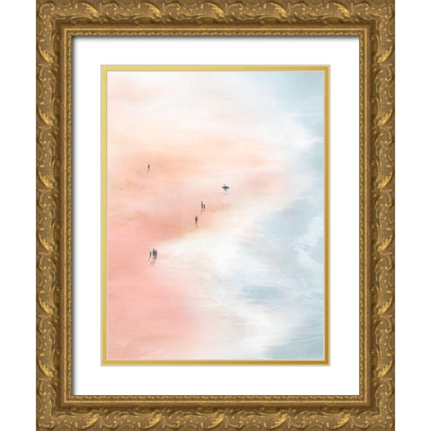 Pink Sand Beaches II Gold Ornate Wood Framed Art Print with Double Matting by Isabelle Z
