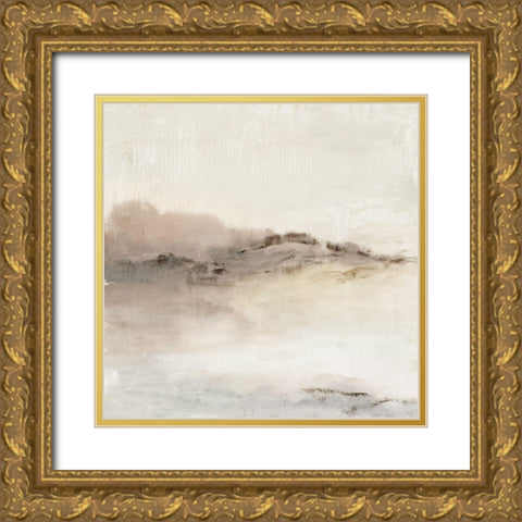 Blush Horizon I  Gold Ornate Wood Framed Art Print with Double Matting by Isabelle Z