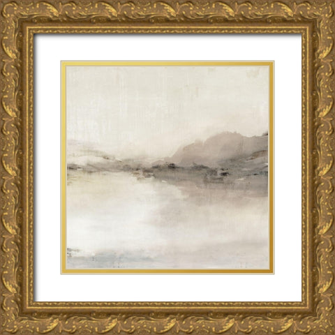 Blush Horizon II Gold Ornate Wood Framed Art Print with Double Matting by Isabelle Z