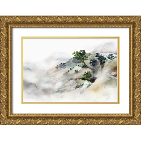 Cliff of Kaji I  Gold Ornate Wood Framed Art Print with Double Matting by Isabelle Z