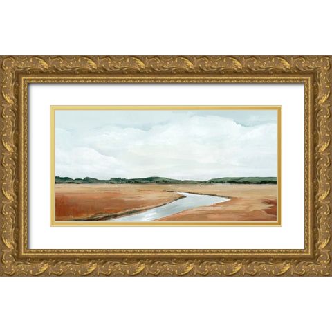 Creekside  Gold Ornate Wood Framed Art Print with Double Matting by Isabelle Z