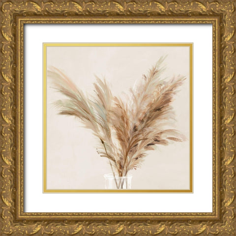 Pampas Picks II Gold Ornate Wood Framed Art Print with Double Matting by Isabelle Z